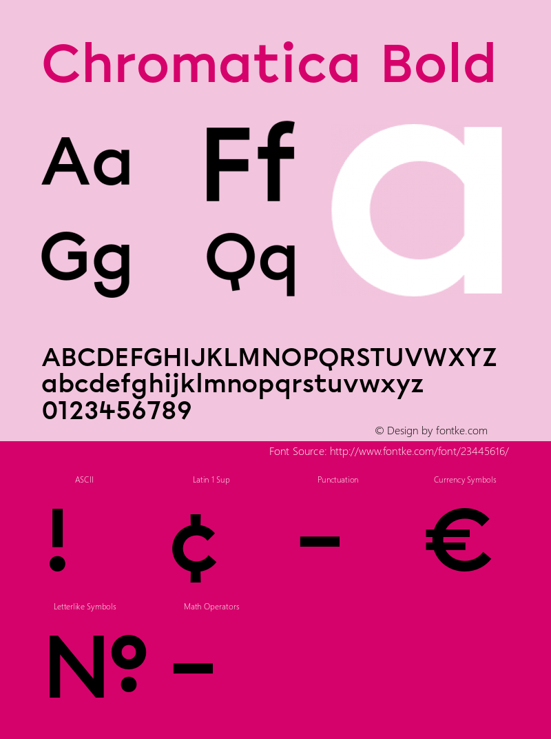 Chromatica Bold Version 1.000;PS 001.000;hotconv 1.0.88;makeotf.lib2.5.64775 Font Sample