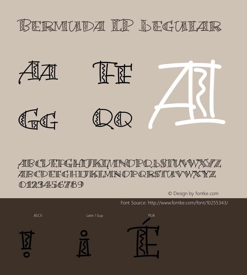 Bermuda LP Regular 001.000 Font Sample