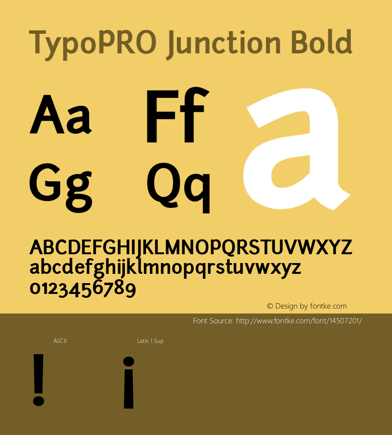 TypoPRO Junction Bold Version 001.001 Font Sample