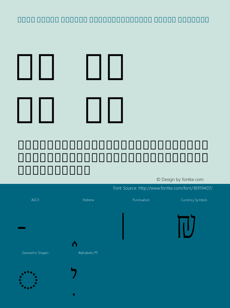 Noto Serif Hebrew ExtraCondensed Light Regular Version 1.901 Font Sample