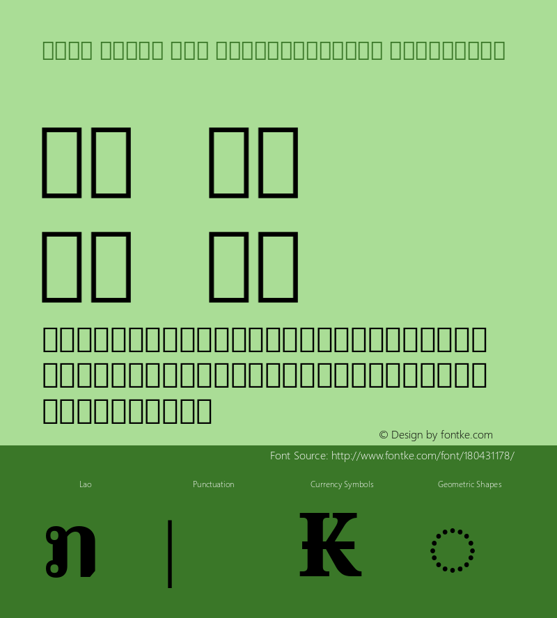 Noto Serif Lao SemiCondensed ExtraBold Version 2.000; ttfautohint (v1.8.4) -l 8 -r 50 -G 200 -x 14 -D lao -f none -a qsq -X 