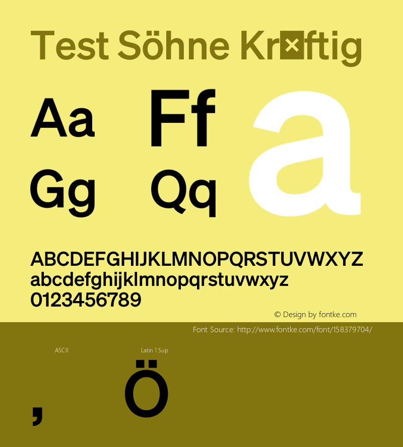 Test Söhne Kräftig Version 1.108;hotconv 1.0.116;makeotfexe 2.5.65601 Font Sample