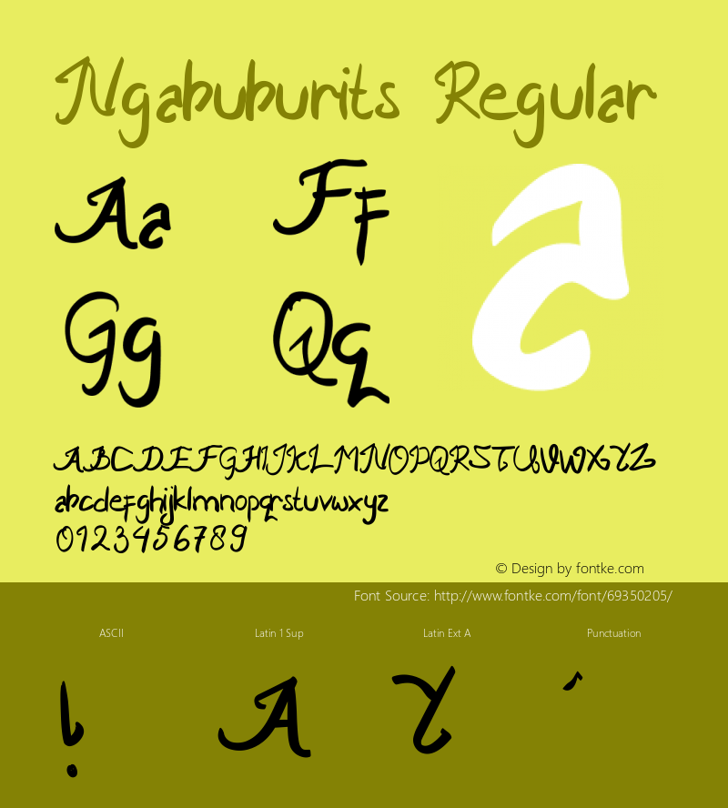 Ngabuburits Version 1.001;Fontself Maker 3.5.1 Font Sample