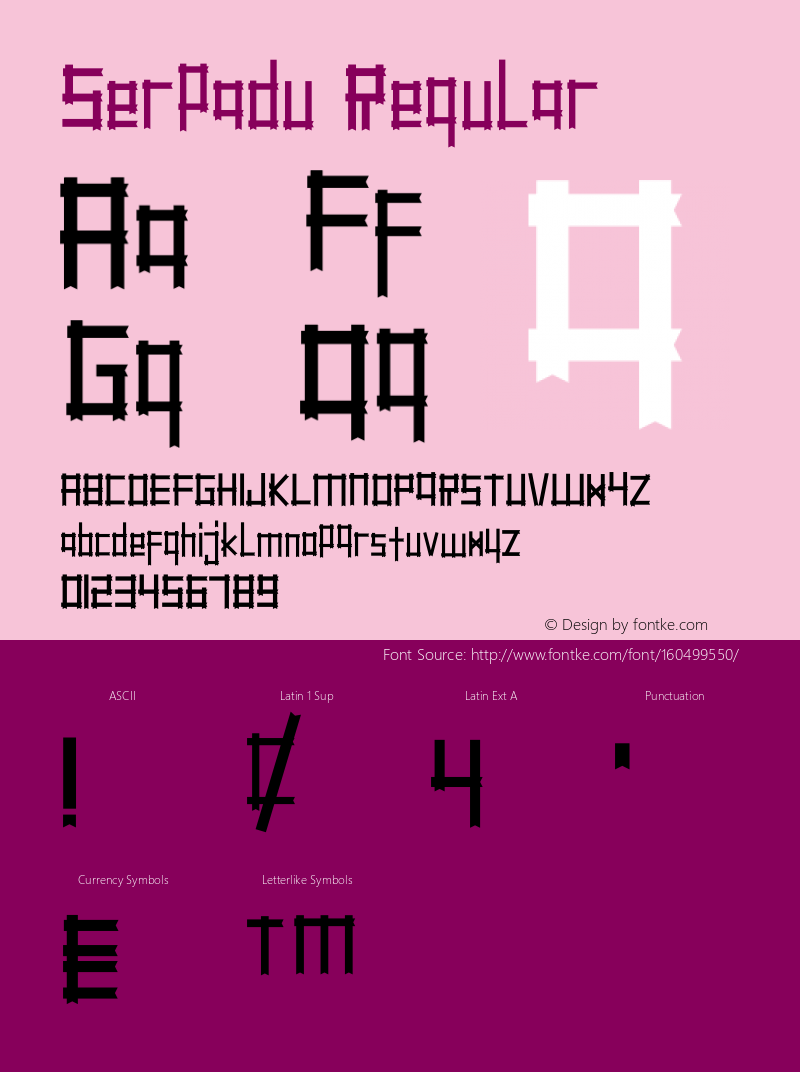 Serpadu Version 1.012;Fontself Maker 3.5.4 Font Sample