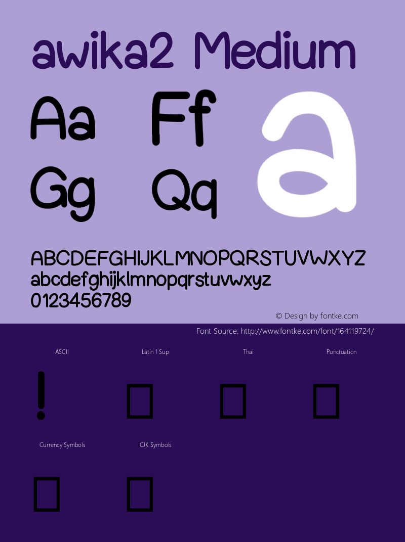 awika2 Version 001.000 Font Sample