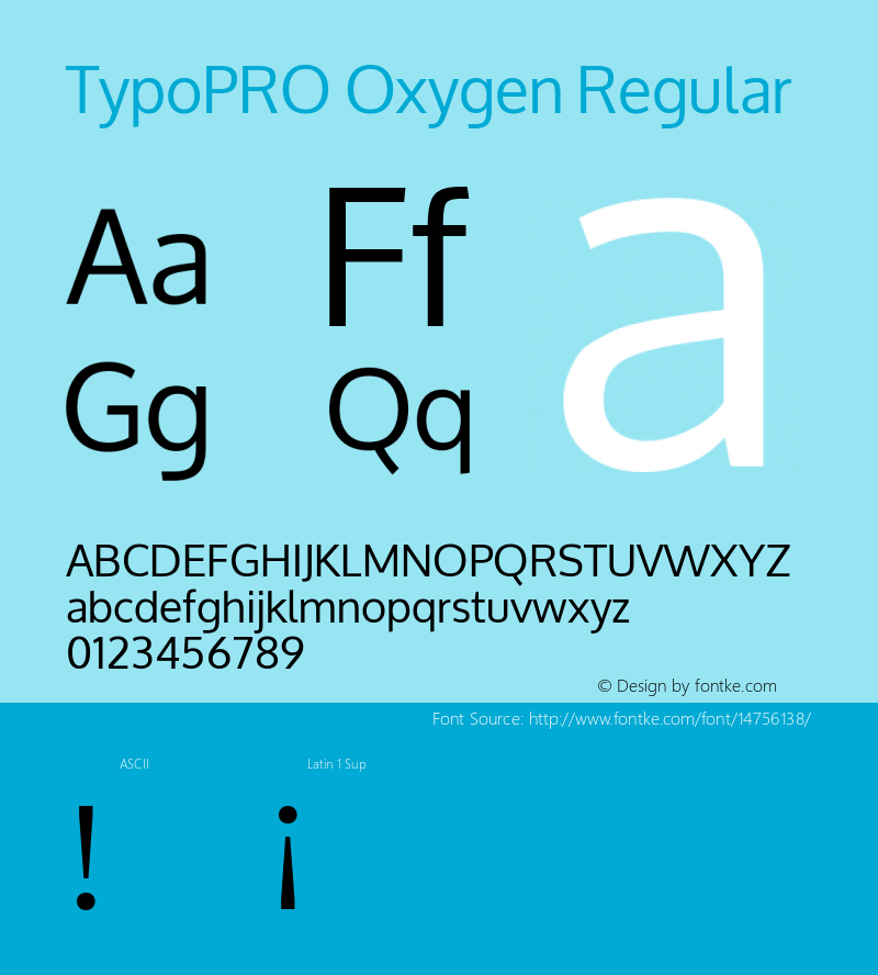 TypoPRO Oxygen Regular Version 1.000 Font Sample