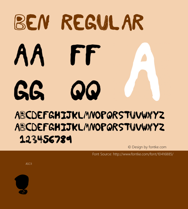 Ben Regular Unknown Font Sample