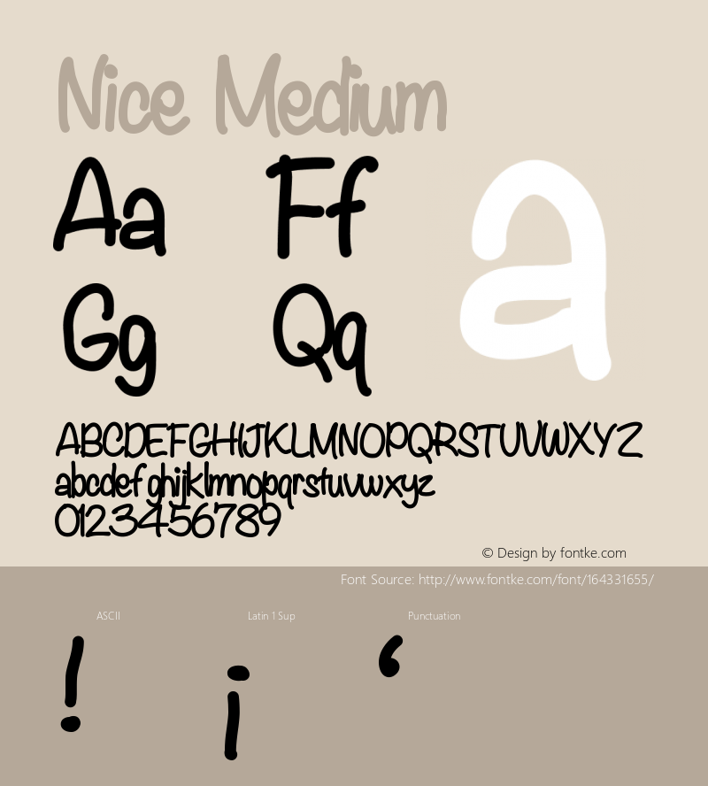 Nice Version 001.000 Font Sample