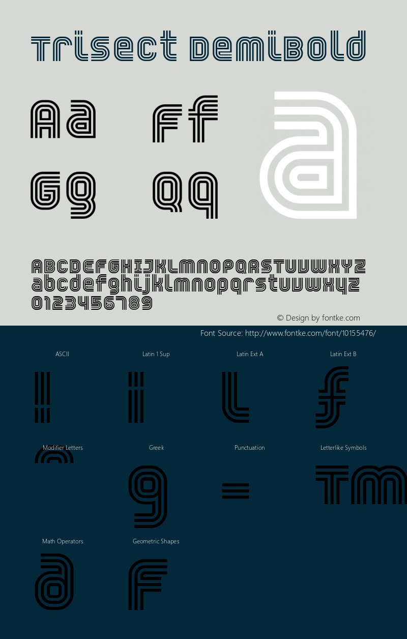 Trisect DemiBold version 1.00 Font Sample