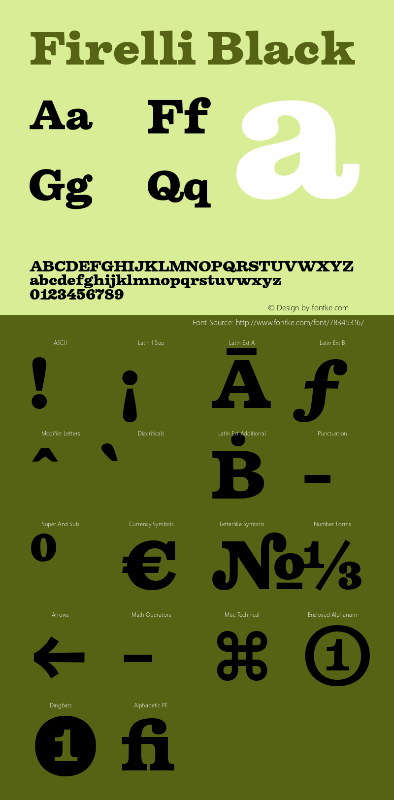 Firelli Black Version 1.006 Font Sample