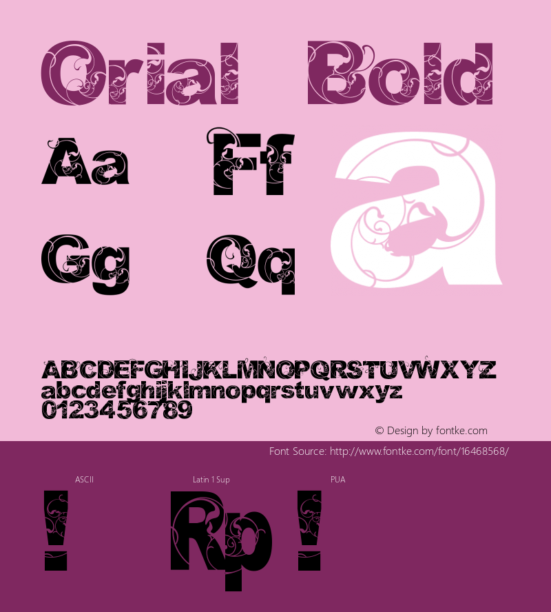 Orial Bold Version 0.01 November 10, 2009 Font Sample