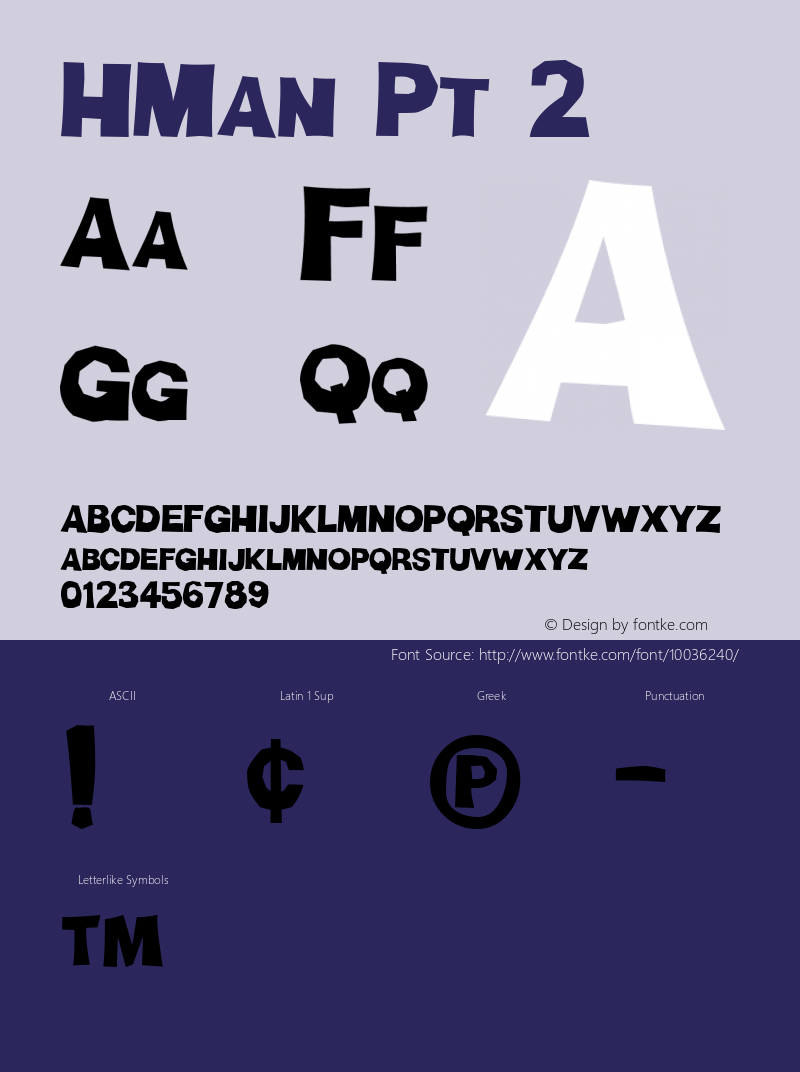 HMan Pt 2 Macromedia Fontographer 4.1.5 6/13/97 Font Sample