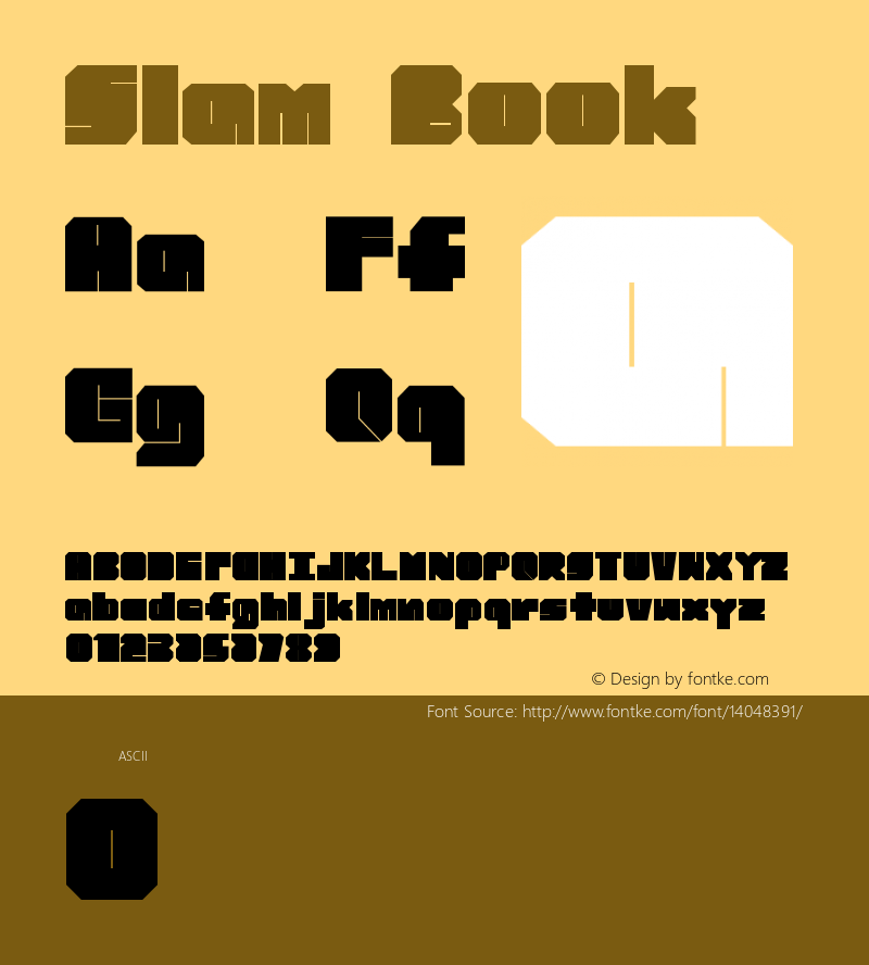 Slam Book Version 1.0 Font Sample