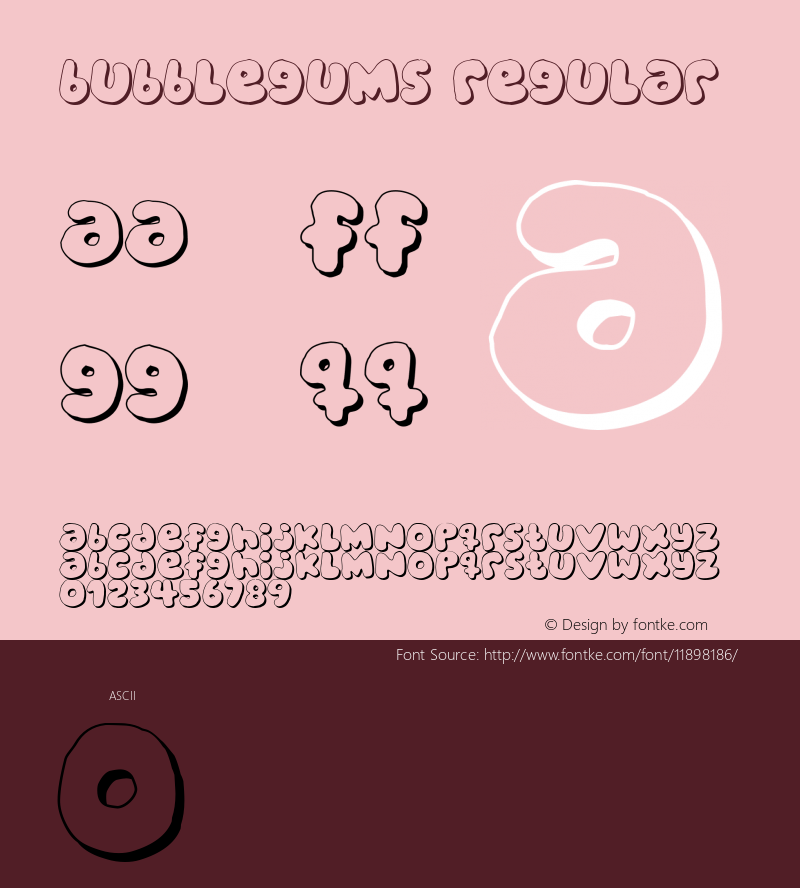 bubblegums Regular 2 Font Sample