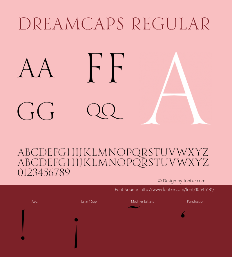 DreamCaps Regular 1.000;com.myfonts.argentina-lian-types.dream-script.caps.wfkit2.47Pv Font Sample