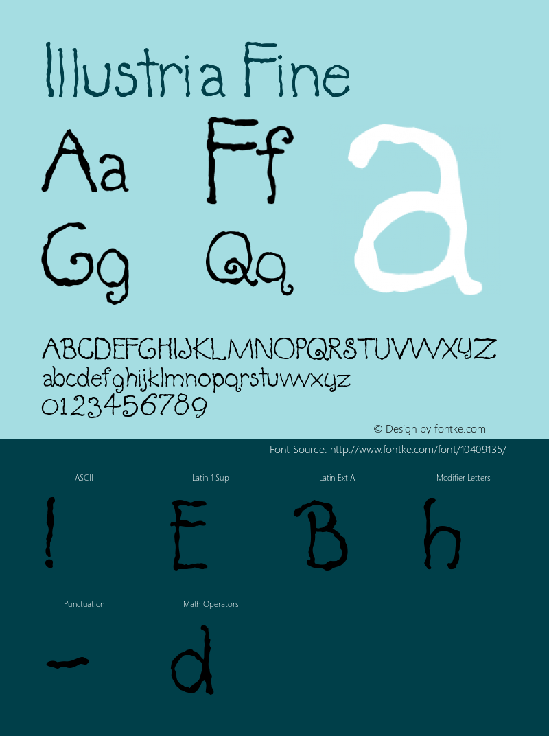 Illustria Fine Macromedia Fontographer 4.1.5 12/19/00 Font Sample