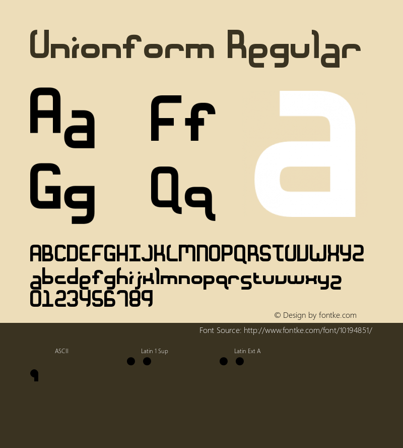 Unionform Regular 001.000 Font Sample