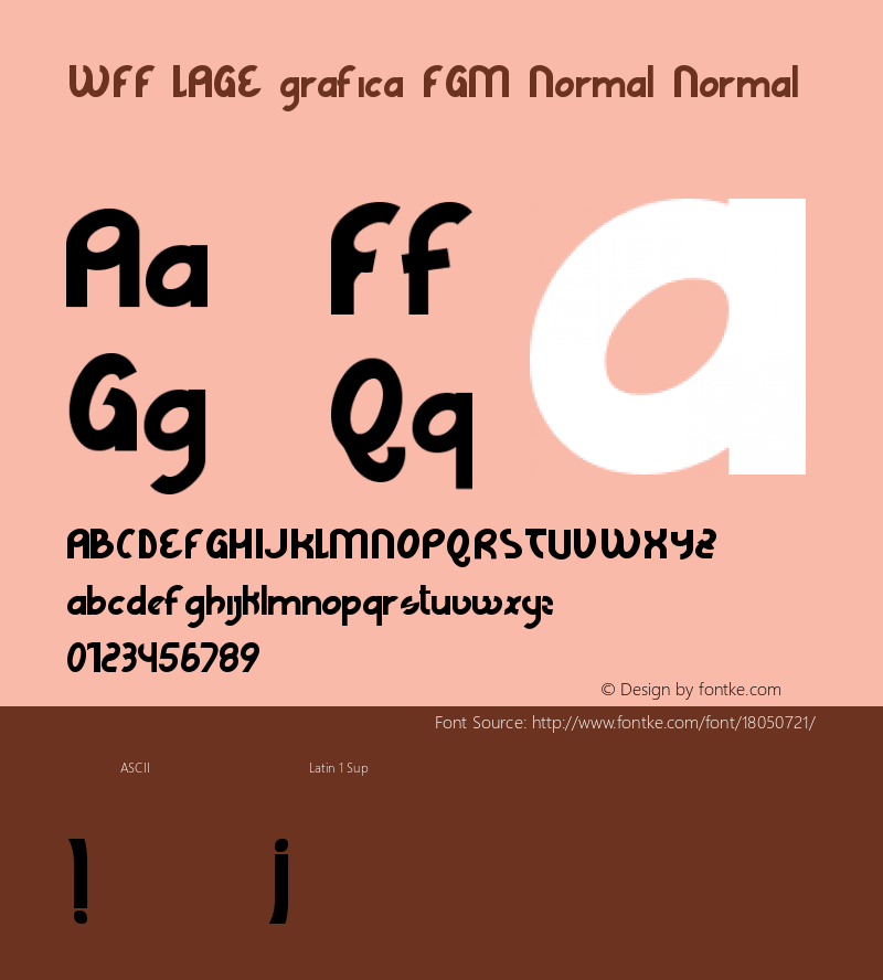 WFF LAGE grafica FGM Normal Normal Version Macromedia Fontograp Font Sample