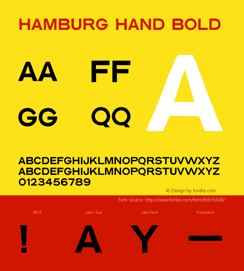 Hamburg Hand Bold Version 1.006;Fontself Maker 3.5.1 Font Sample