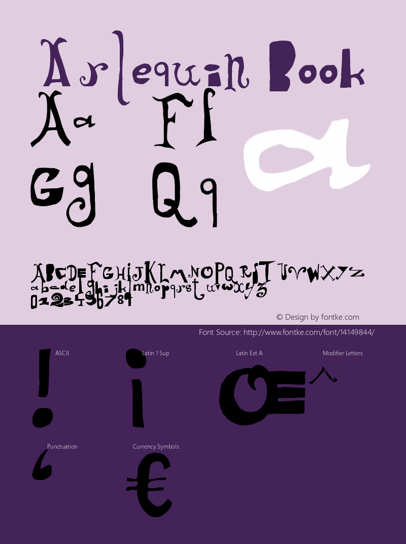 Arlequin Book Version 1.00 February 10, 20 Font Sample