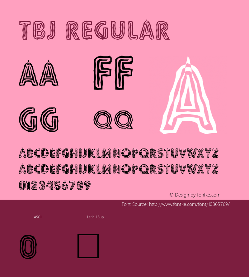 TBJ Regular TBJ.1.0 Font Sample