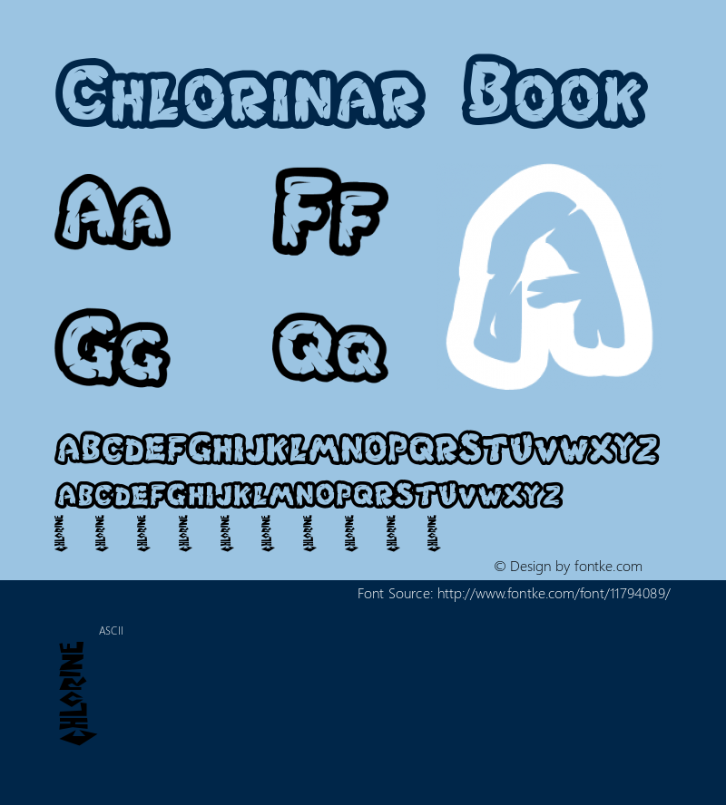 Chlorinar Book Version 1.0 Font Sample