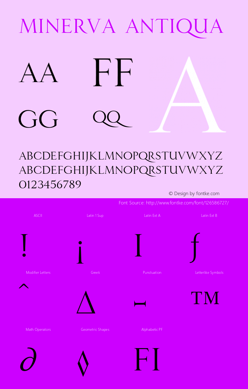 Minerva-Antiqua 001.000 Font Sample