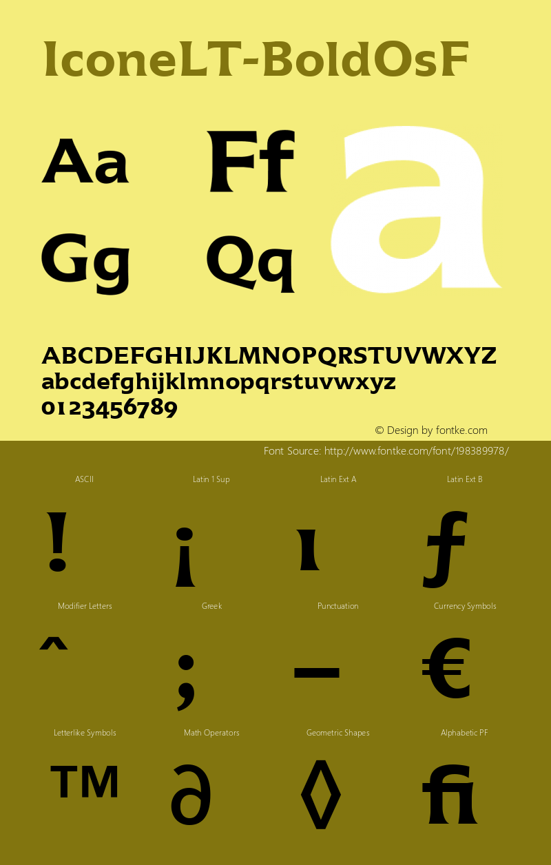 ☞Icone LT Bold OsF Version 1.03;com.myfonts.easy.linotype.icone-lt.bold-osf.wfkit2.version.53Fi图片样张