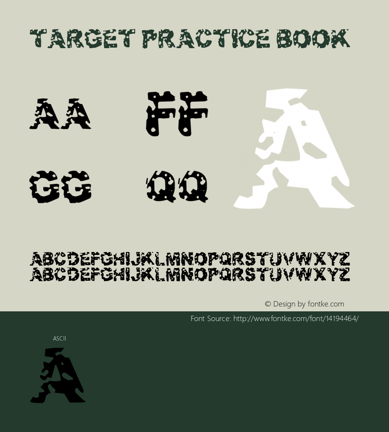 Target Practice Book Version 1.76523 Font Sample