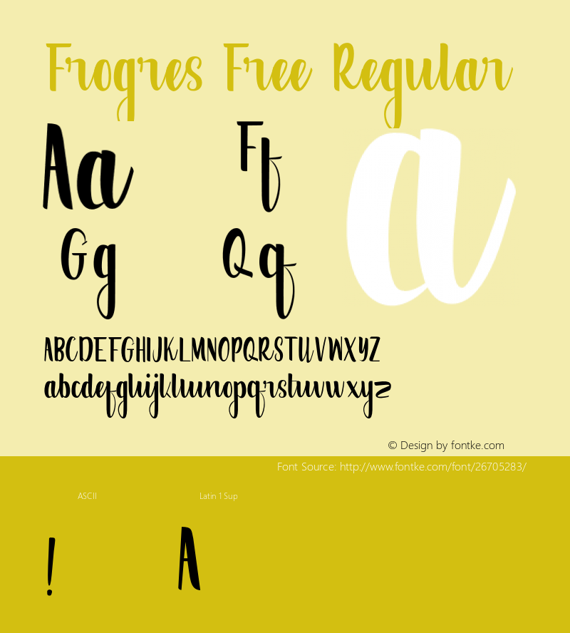 FrogresFreeRegular Version 1.003;Fontself Maker 2.3.4 Font Sample