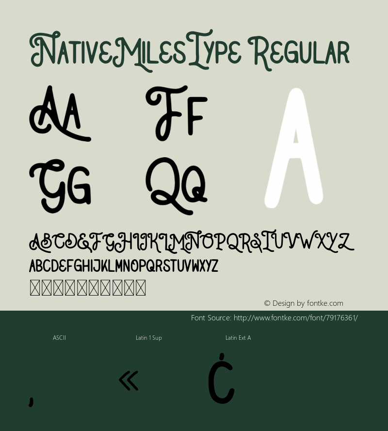 NativeMilesType Version 1.022;Fontself Maker 3.5.1 Font Sample