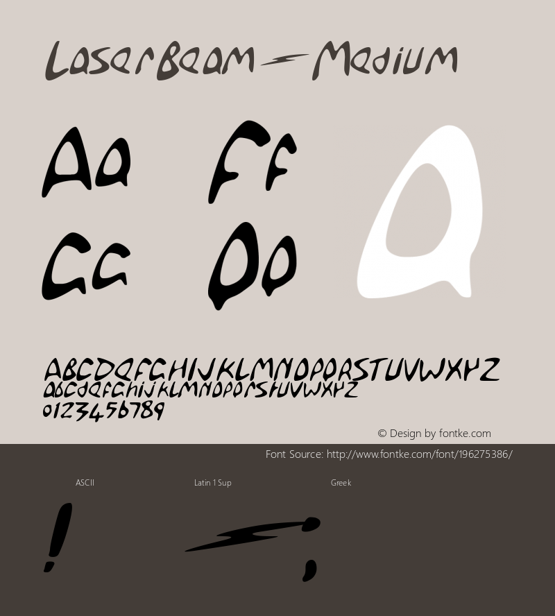 ☞LaserBeam-Medium 001.000;com.myfonts.easy.dsgnhaus.laser-beam.medium.wfkit2.version.2XKj图片样张