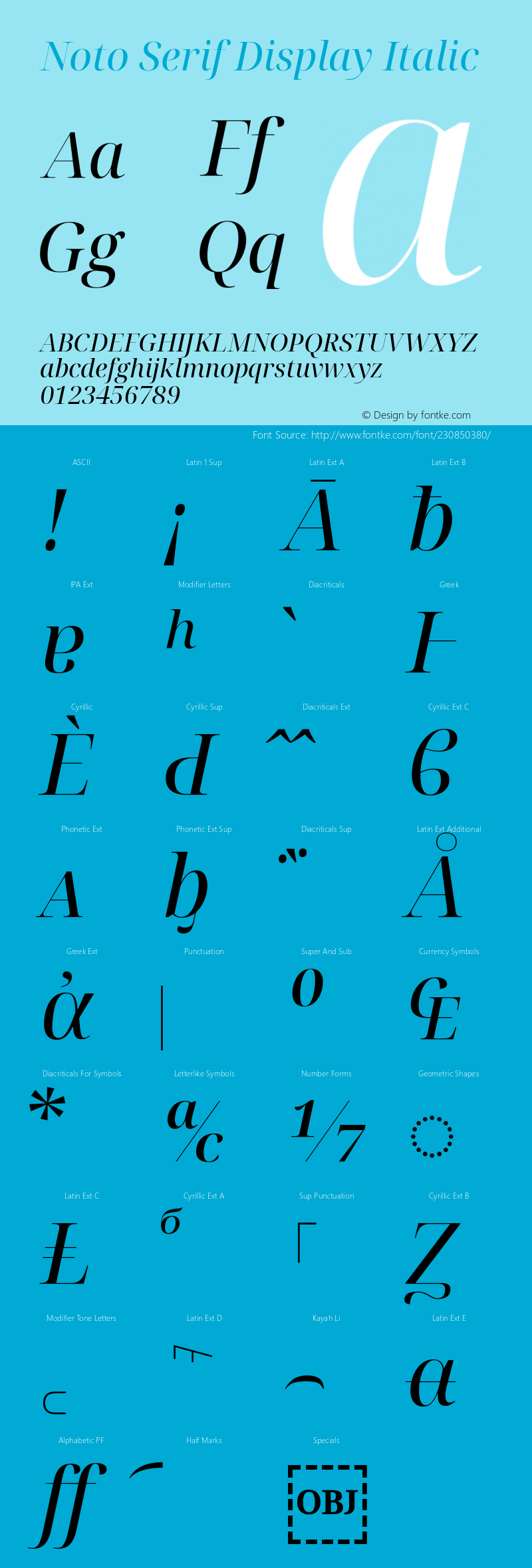 Noto Serif Display Italic Version 2.007图片样张