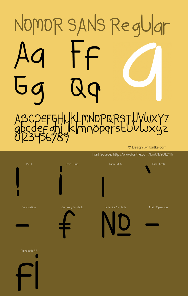 NOMOR SANS Version 1.00;June 7, 2021;FontCreator 13.0.0.2683 32-bit图片样张