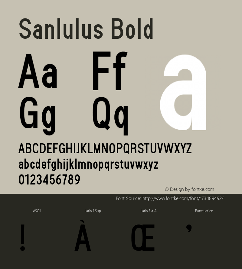 Sanlulus Bold Version 1.001;Fontself Maker 3.5.1图片样张