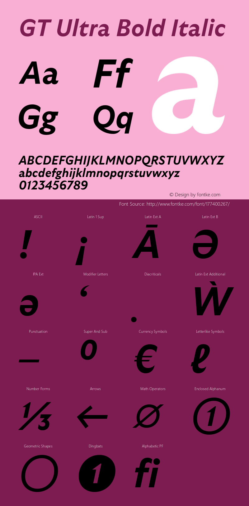 GT Ultra Bold Italic Version 1.000图片样张