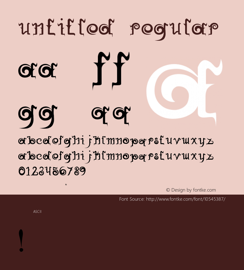 Untitled Regular Unknown Font Sample