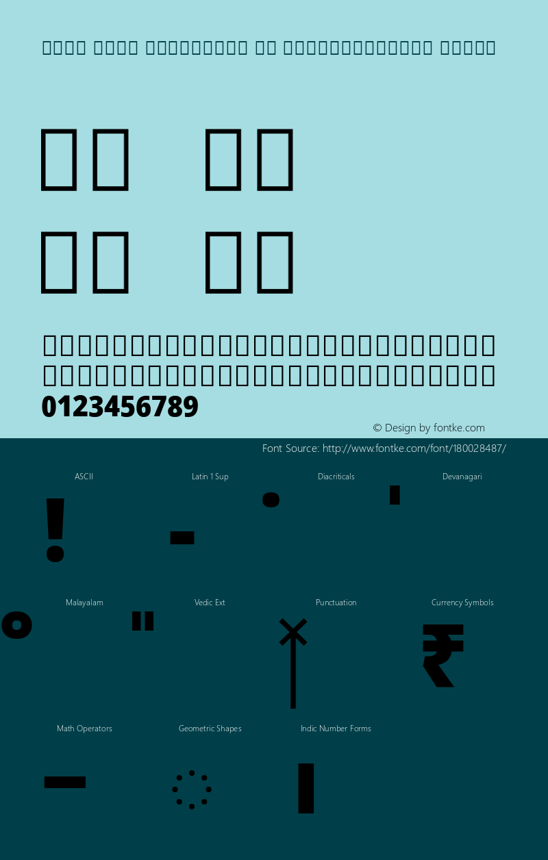 Noto Sans Malayalam UI SemiCondensed Black Version 2.101; ttfautohint (v1.8.2) -l 8 -r 50 -G 200 -x 14 -D mlym -f none -a qsq -X 