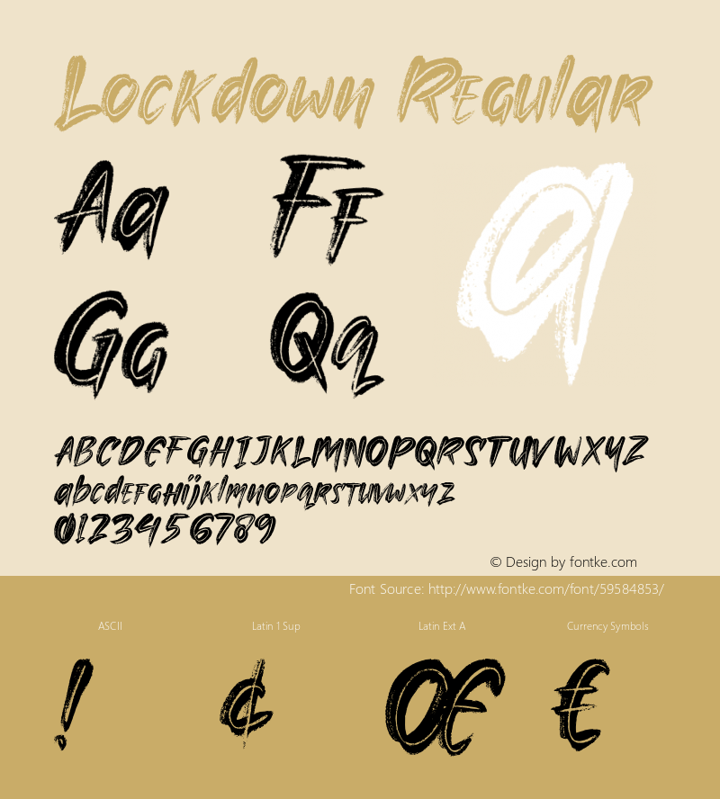 Lockdown Version 1.000;PS 001.001;hotconv 1.0.56 Font Sample