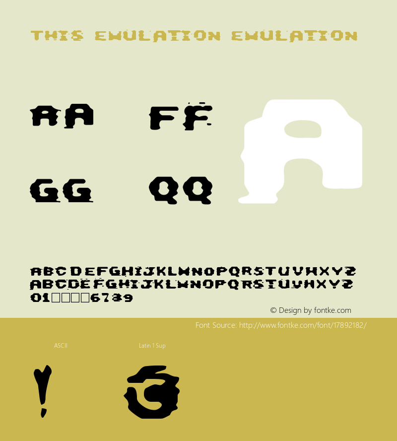 This Emulation Emulation Version 1.0 Wed Jun 18 23:59 Font Sample