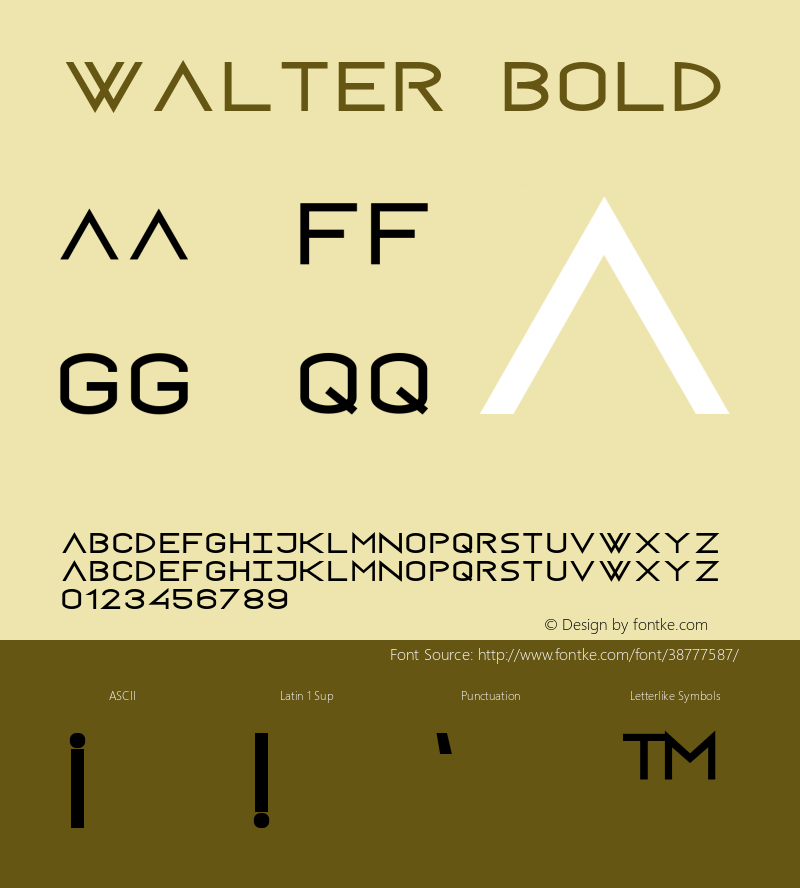 Walter Bold Version 1.000 Font Sample