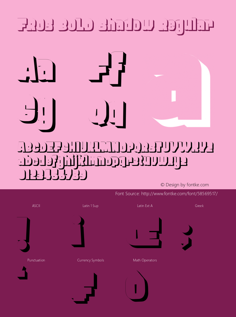 FROS BOLD Shadow Version 1.00;March 6, 2020;FontCreator 12.0.0.2545 64-bit Font Sample