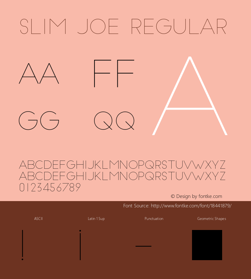 Slim Joe Regular 1.000 Font Sample