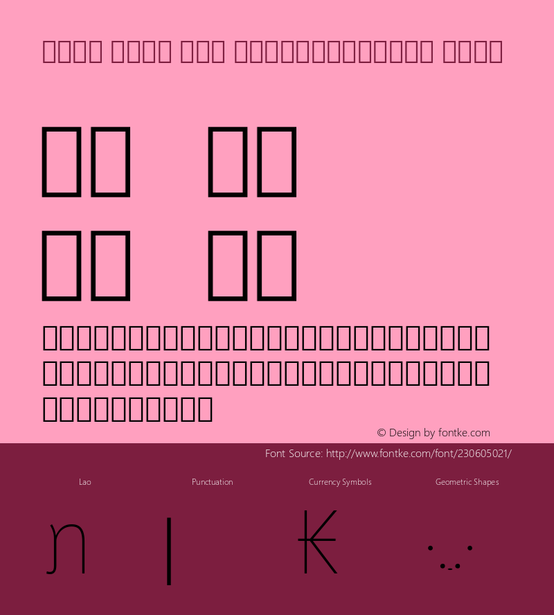 Noto Sans Lao SemiCondensed Thin Version 2.001; ttfautohint (v1.8) -l 8 -r 50 -G 200 -x 14 -D lao -f none -a qsq -X 