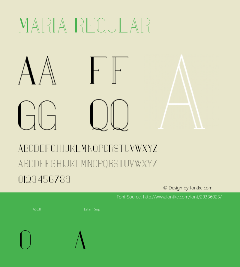 Maria Version 1.002;Fontself Maker 3.0.0-3 Font Sample