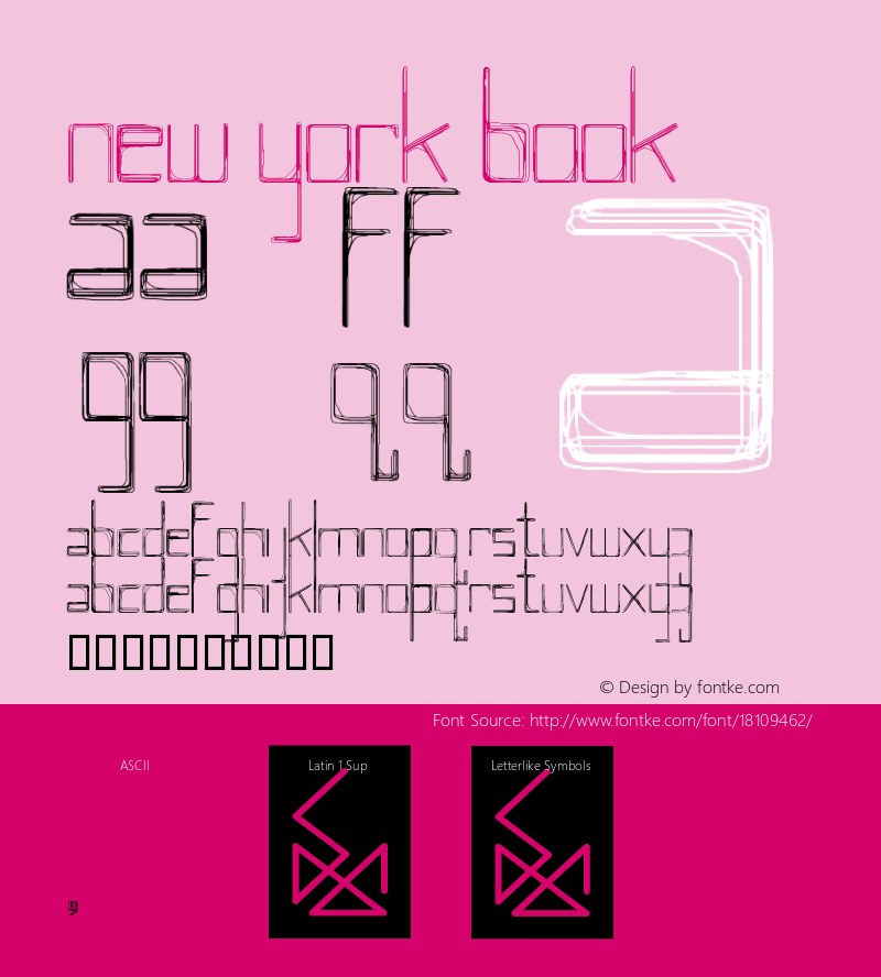 NEW YORK Book Version 1.00 2011 Font Sample