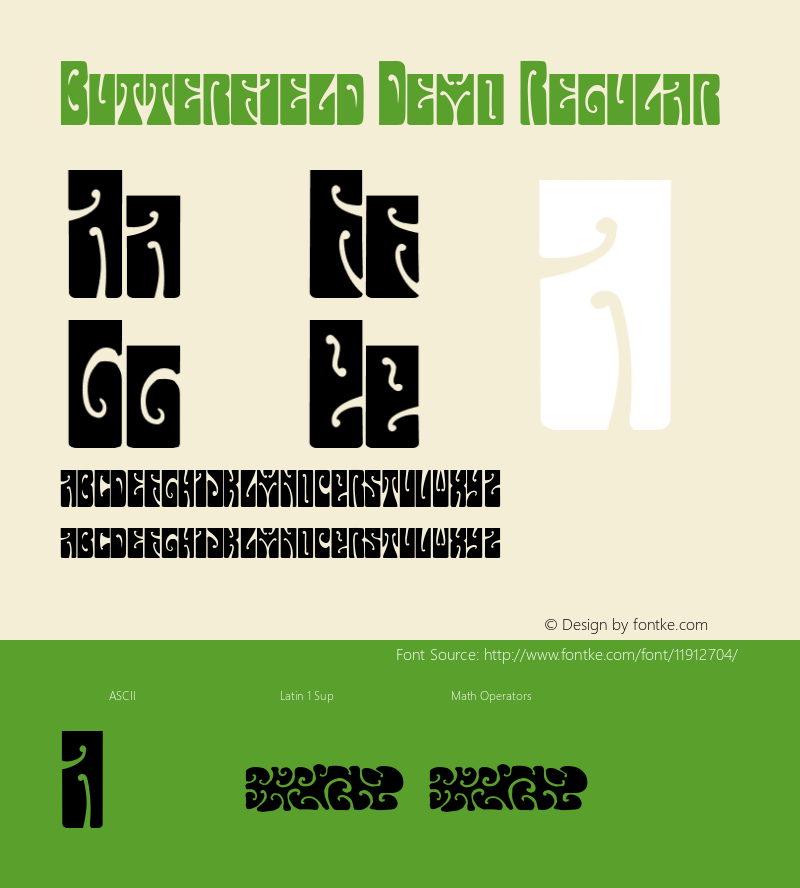 Butterfield Demo Regular Macromedia Fontographer 4.1.4 10/5/01 Font Sample
