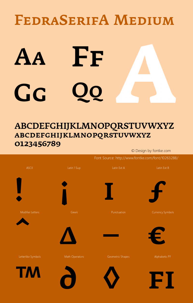 FedraSerifA Medium 001.000 Font Sample