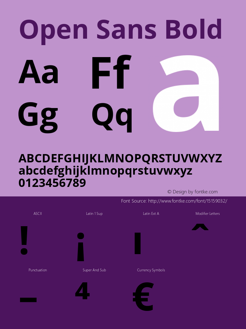 Open Sans Bold Version 1.10 Font Sample