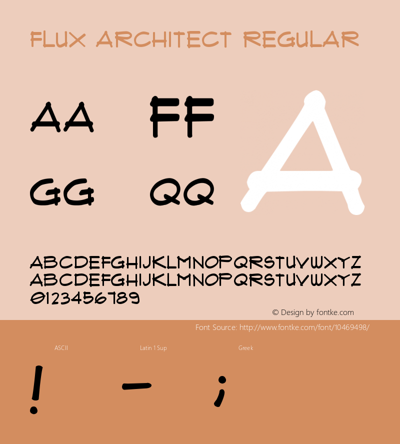 Flux Architect Regular Version 1.00 September 23, 2004, initial release Font Sample